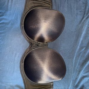 Vanity fair black strapless bra
